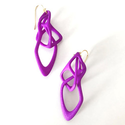 Tane Small Earrings Purple タネスモールピアス　パープル 3枚目の画像