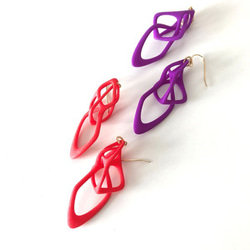 Tane Small Earrings Purple タネスモールピアス　パープル 4枚目の画像