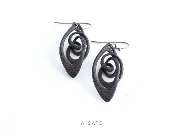 Looplooploop Earring ループループループ　ピアス　ミニ　マットブラック