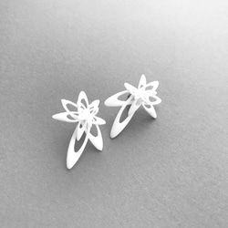 Lattice Earrings White mini 第1張的照片