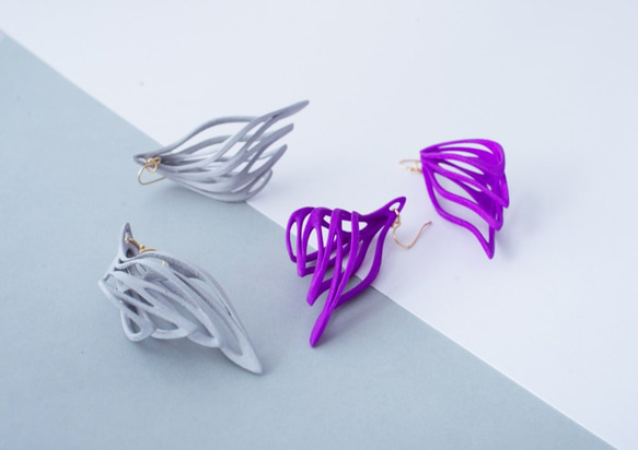 Malina Earrings Purple 第4張的照片