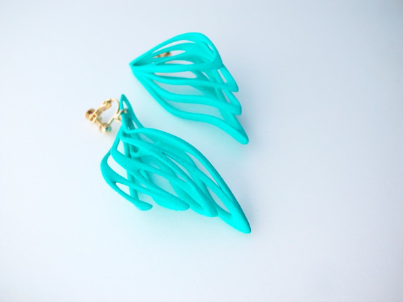 Malina Earrings Mintgreen マリーナピアス　ミントグリーン 2枚目の画像