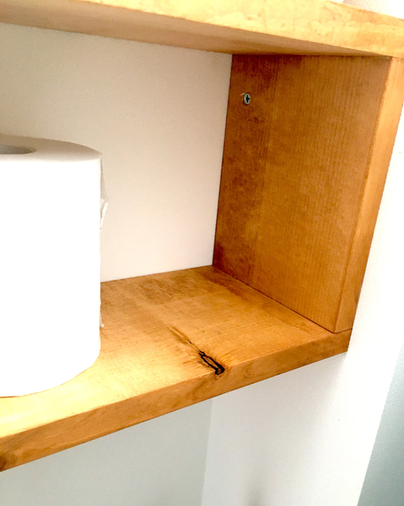 木製 トイレカウンター キャビネット　ラック 6枚目の画像