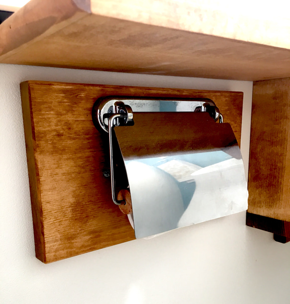 木製 トイレカウンター キャビネット　ラック 8枚目の画像
