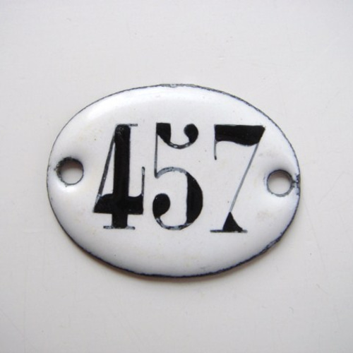 大人気の 457 ナンバープレート ホーロー X-5 DIYパーツ 通販 bleu ciel アンティーク雑貨