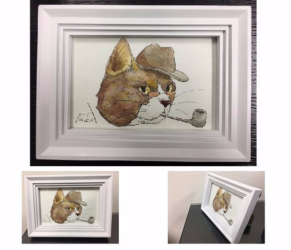 大谷皇月ねこアート GENGA コレクション[D] 額装 原画 送料無料 絵画