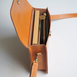 【Creema限定 福袋セット】ポシェット + ラウンドファスナーコンパクト財布（マリーゴールド） 6枚目の画像