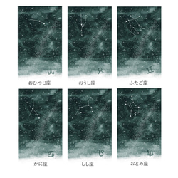 片マチ ファスナーポケット付キーケース（12星座の星空※12デザイン) 牛革 レディース メンズ 11枚目の画像