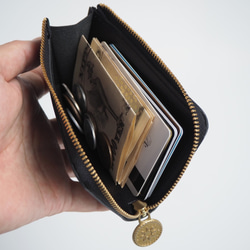 L字ファスナー フラグメントケース（ペイント シルバー）パス カード ミニ財布 8枚目の画像