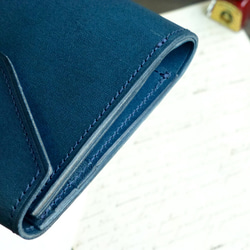 ENVELOPE 二つ折り財布（リバー ブルー）ILL-1155 4枚目の画像