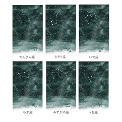 Ｌ字ファスナー 財布 (12星座の星空※12デザイン) 本革 コンパクト レディース メンズ 11枚目の画像