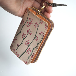 鑰匙錢包【小錢包+鑰匙包】（Akaimi）牛皮緊湊女式 ILL-1147 第2張的照片