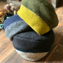 新款秋冬 ☆ 馬海毛羊毛頭巾帽子<BK> 第4張的照片