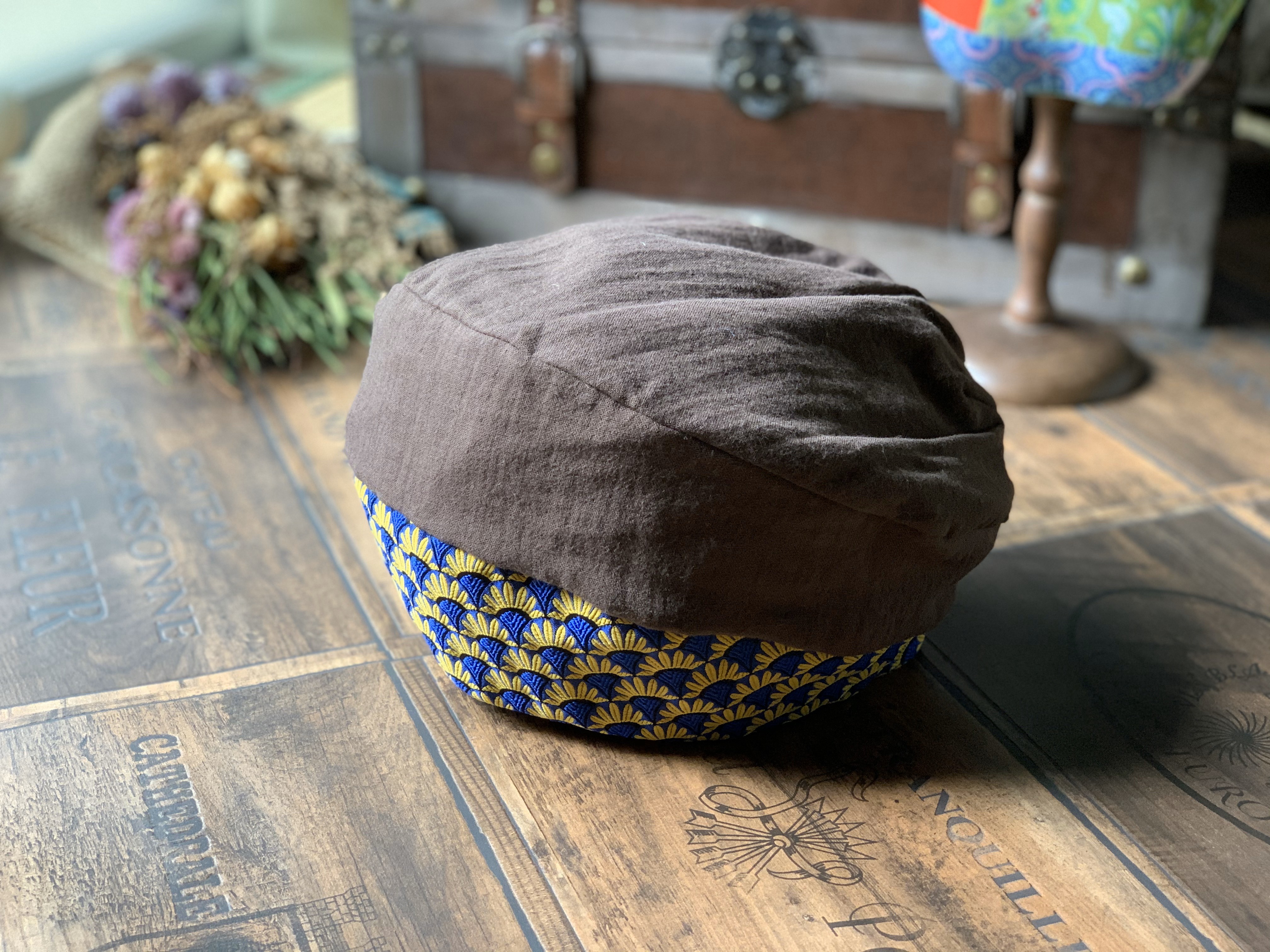 春夏新作☆Wガーゼターバン帽<BW>