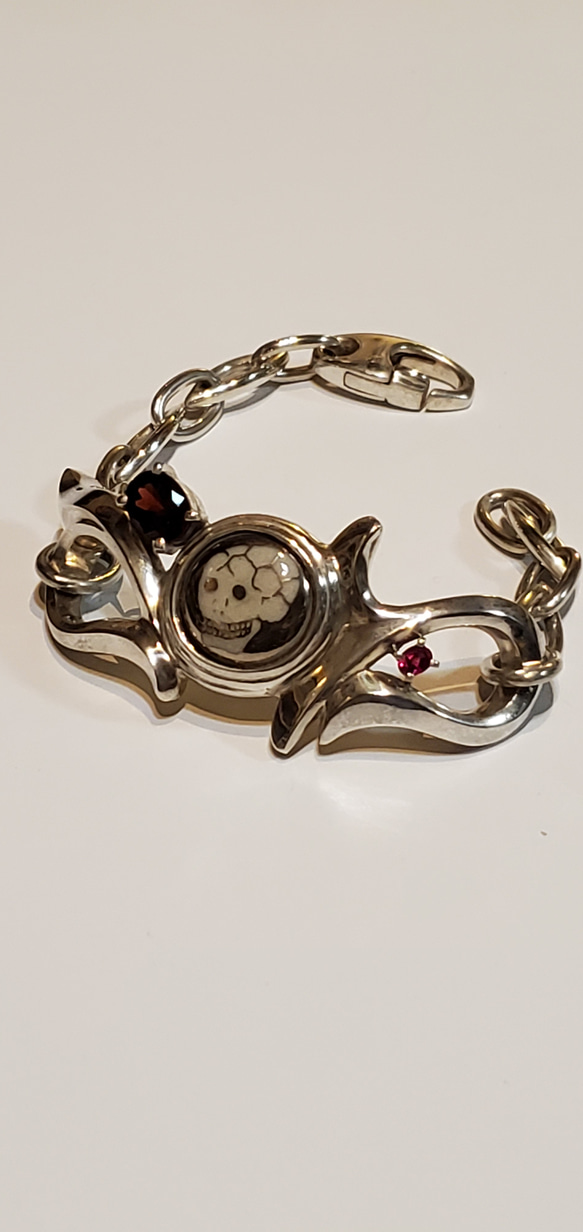 薩摩ボタンのシルバーブレスレット 薩摩ボタンのシルバーブレスレット ブレスレット Black panther