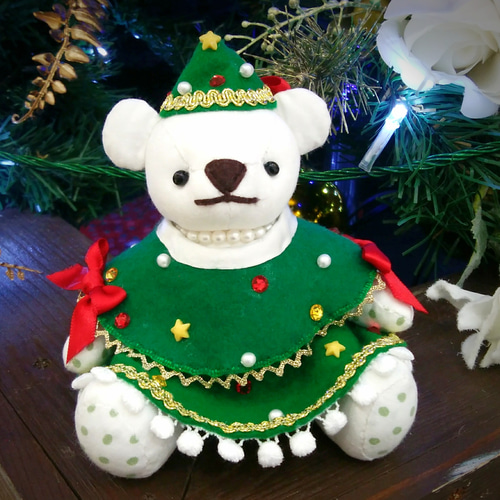 再販＊テディベア クリスマスツリー ぬいぐるみ ha-ppy 通販 3248535