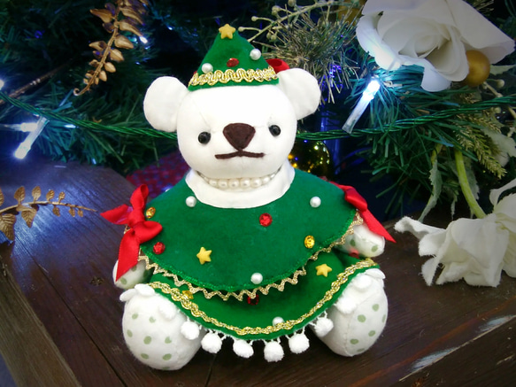 再販＊テディベア クリスマスツリー ぬいぐるみ ha-ppy 通販 3248535