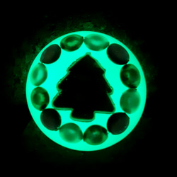 ＊再販＊パールリースのクリスマスツリーヘアゴム　蓄光 5枚目の画像