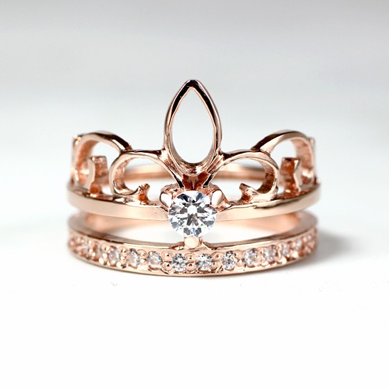 K18ピンクゴールド　ティアラファランジリングSK　5号