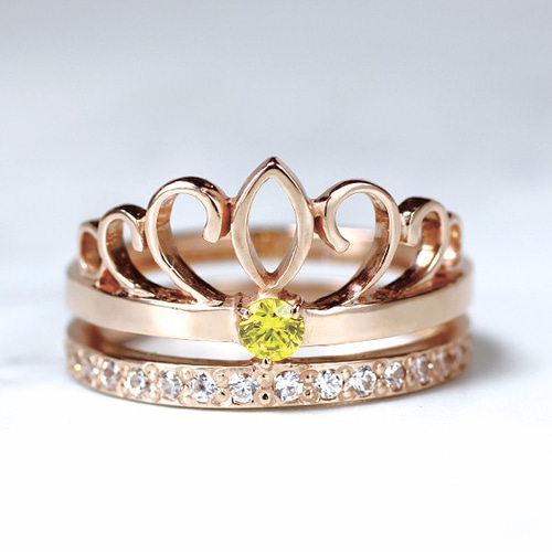 K18ピンクゴールド ティアラファランジリングQNY 4号 指輪