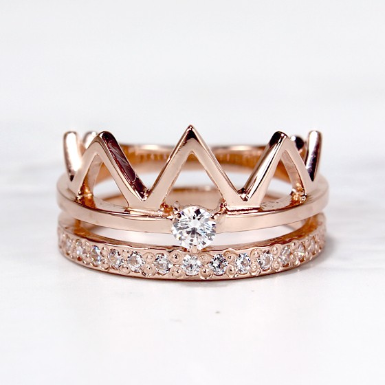 K18ピンクゴールド ティアラファランジリングMQ3号