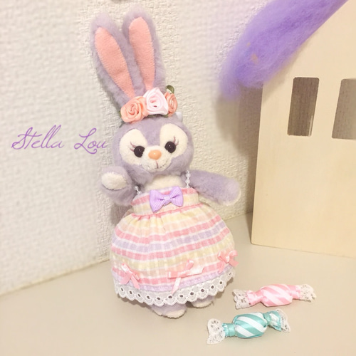 ステラルー♡花かんむり*リボンワンピースセット♡ ぬいぐるみ めーめ 