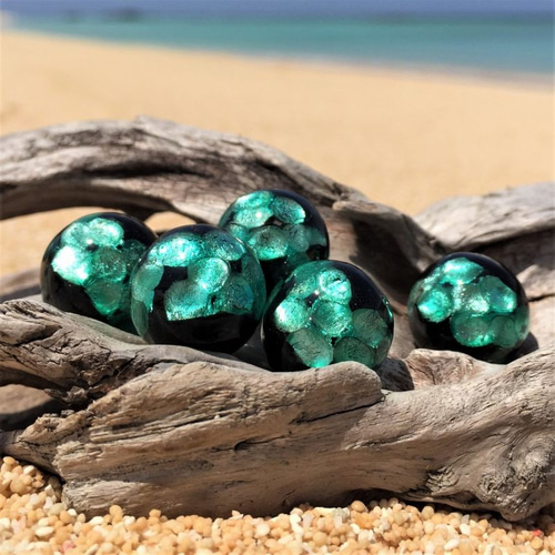 イヤリング金具　星屑のほたるん 再販＊k14gf＊～神秘的な青い惑星～【Neptune☆海王星】ホタルガラス