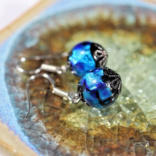 ★JUDY AND PAUL★ フローラアクアブルークリスタルポストピアス クリスタル プライム ピアス アクアブルー