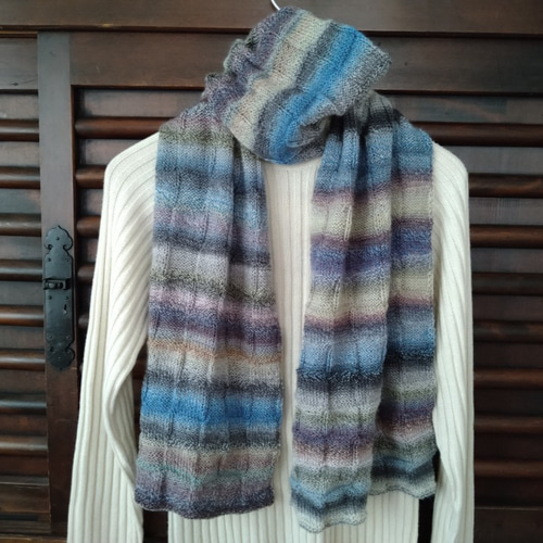 20%off＊薄手のグラデーションマフラー マフラー white schnauzer 通販