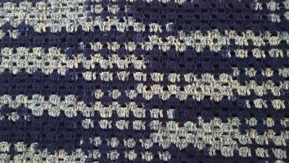 かぎ編み 段染め毛糸のマフラー 3枚目の画像