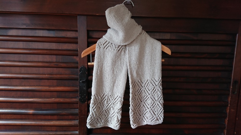 ＊手編み＊ベージュのコットンストール