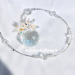 オーロラスワロフスキーのみを使用した贅沢なサンキャッチャー/全長