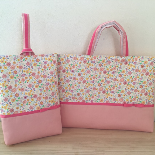 受注製作＊ 花柄リボン♡レッスンバッグ【入園・入学】 その他