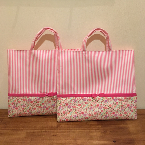 めいい様オーダー】りぼん♡ピンク入園入学5点セット