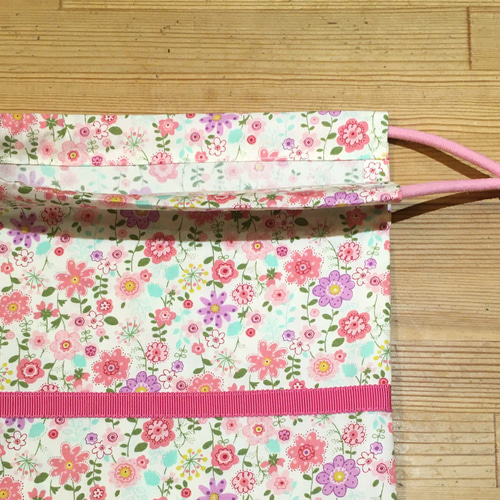 runachan様オーダー品》花柄×ピンクストライプ♡リボンセット【入園 