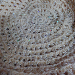 キラキラ　スパンコールの糸帽子 4枚目の画像