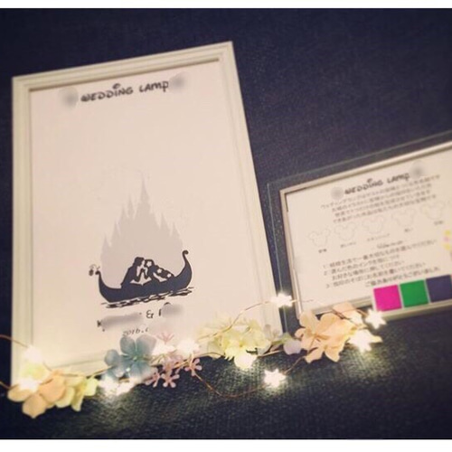 ラプンツェル刺繍のウェルカムボード ウェディング 結婚式 名入れ