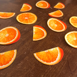 【フレッシュスクィーズオレンジの布シール】USAコットン使用 2枚目の画像