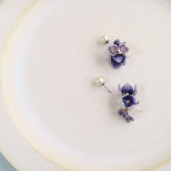 Marimo 紫藤色耳環或耳環 第4張的照片