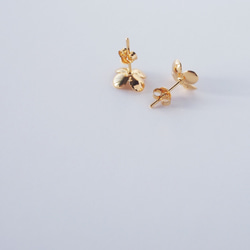 送料無料【24KGP（SV925）】花フラワー スタッドピアス  ゴールド　シンプル　silver925 8枚目の画像