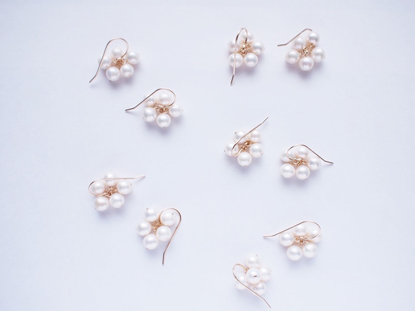 日向坂46着用＊送料無料【14kgf／本真珠】雪ピアス ゴールド フック