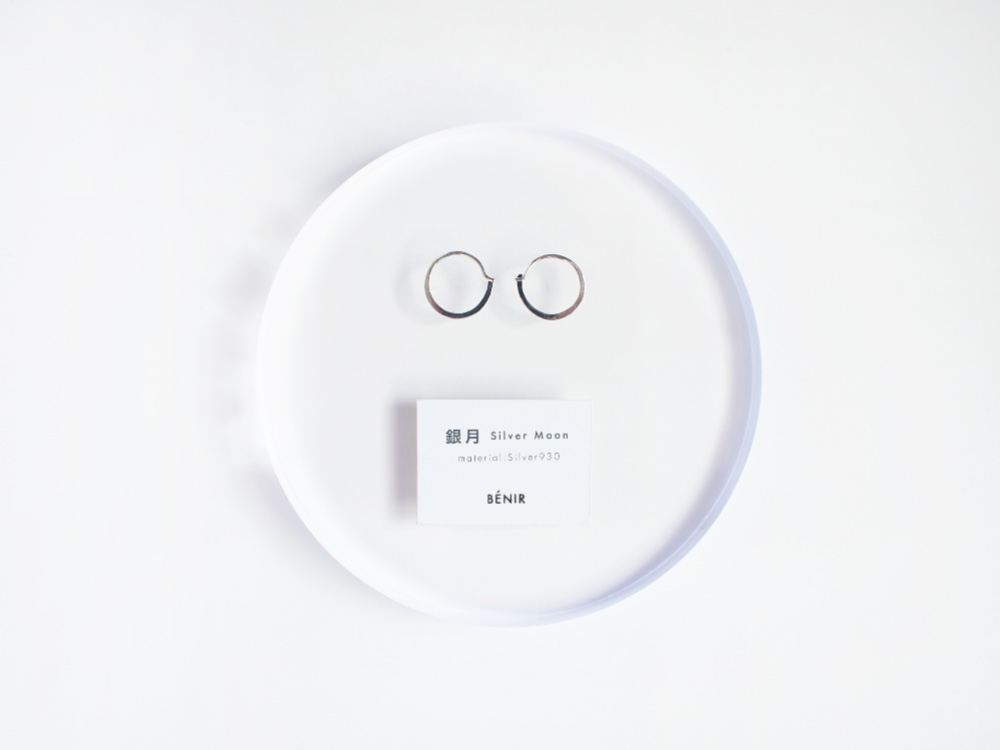 送料無料【SV935】銀月ピアス／S　フープ　シルバー　華奢　シンプル