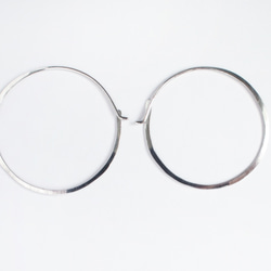 【SV935】銀月ピアス／L　フープ　シルバー　華奢　シンプル 1枚目の画像