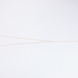【14kgf／NYハーキマーダイヤモンド】シリウス　一粒　Y字ネックレス（40cm）ゴールド　チェーン　華奢　シンプル 6枚目の画像