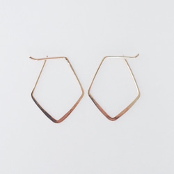 送料無料【14kgf】ぎょしゃ座ピアス／M　ゴールド　星座　華奢　シンプル　フープ 1枚目の画像