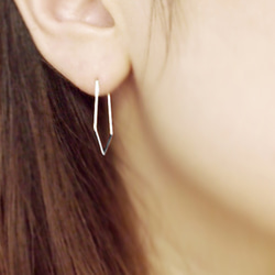 【SV935】ぎょしゃ座ピアス／M　シルバー　星座　華奢　シンプル　フープ　silver 2枚目の画像