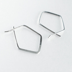 【SV935】ぎょしゃ座ピアス／M　シルバー　星座　華奢　シンプル　フープ　silver 3枚目の画像