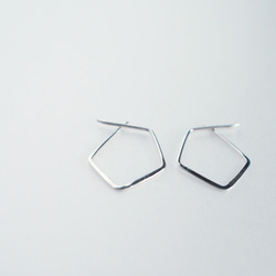 【SV935】ぎょしゃ座ピアス／M　シルバー　星座　華奢　シンプル　フープ　silver 5枚目の画像