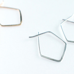 【SV935】ぎょしゃ座ピアス／M　シルバー　星座　華奢　シンプル　フープ　silver 6枚目の画像