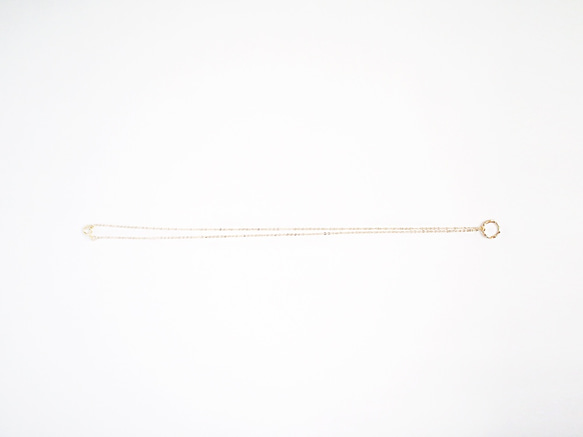 日向坂46着用＊送料無料【14kgf】月ネックレス / 槌目 / mini（40cm）ゴールド　チェーン　華奢　シンプル 2枚目の画像